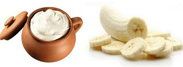 Maska z kwaśną śmietaną i bananem